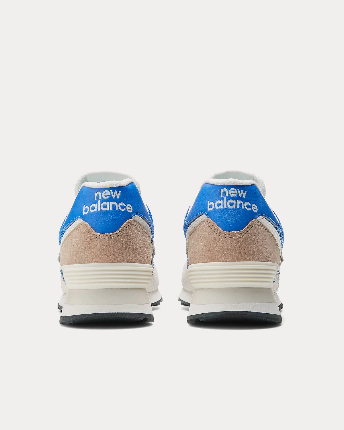 New Balance 574 Off-White / Blue Low Top Sneakers - 3