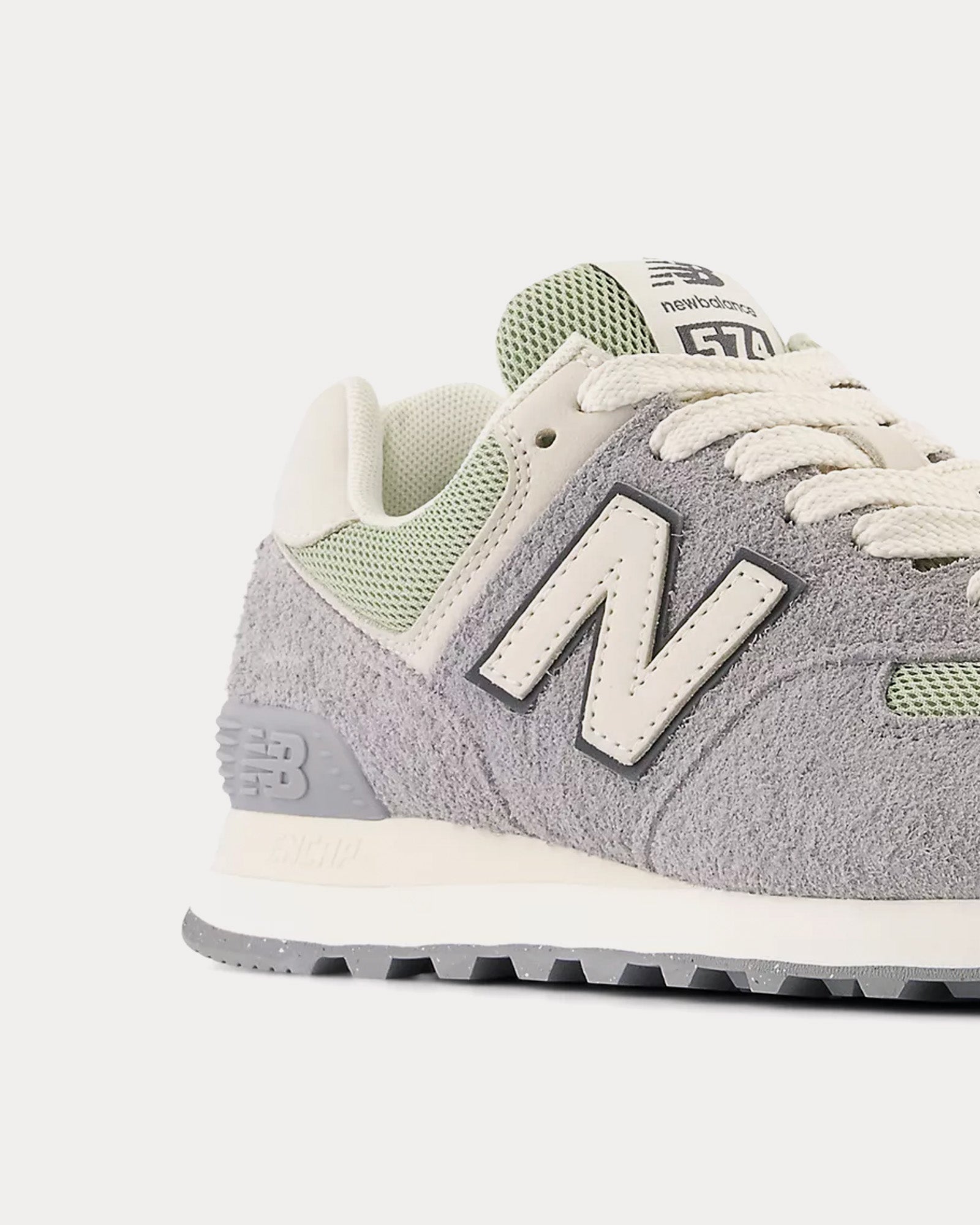 New Balance 574 Slate Grey / Olivine / Linen Low Top Sneakers - 3