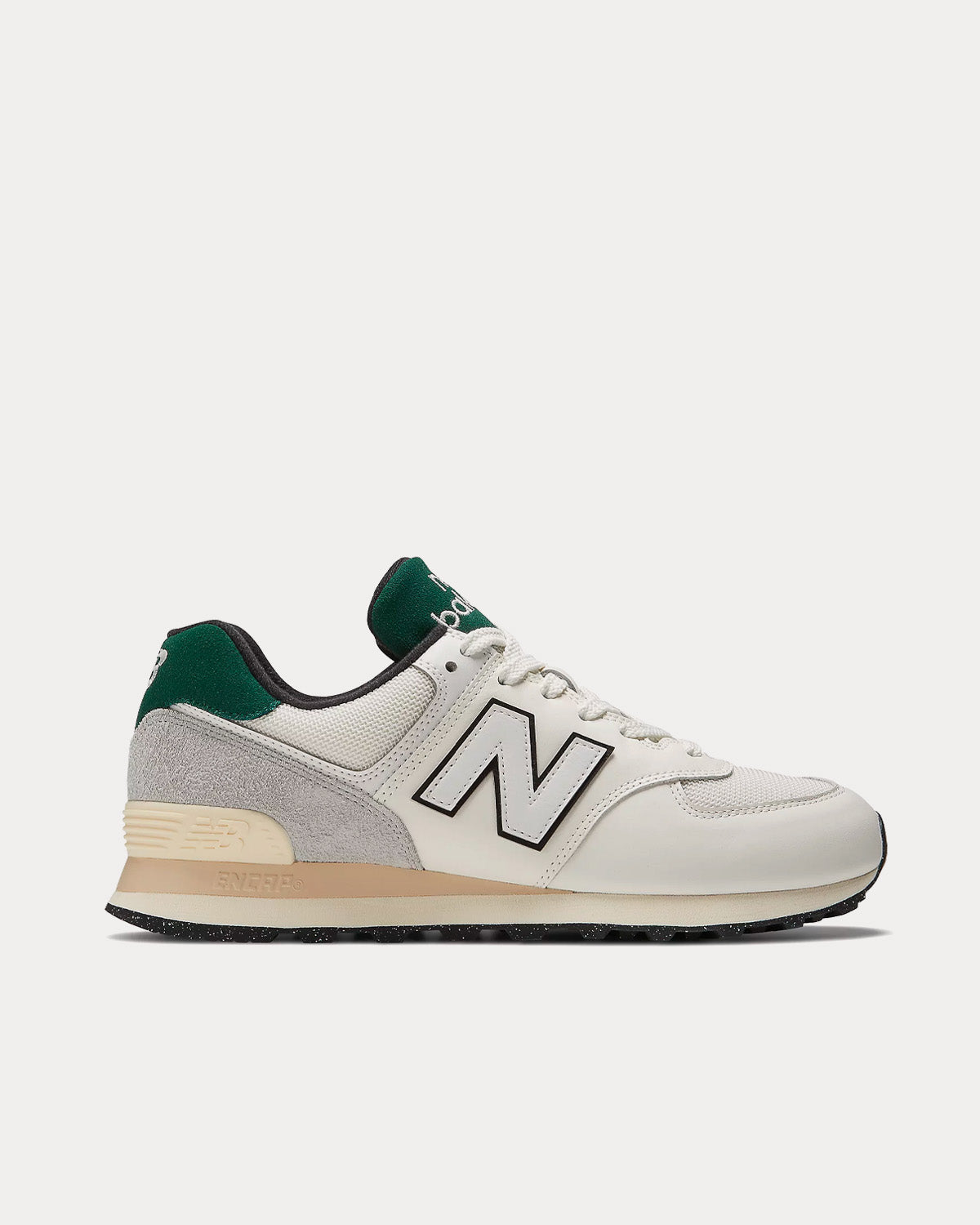 New Balance 574 White / Green Low Top Sneakers - 1