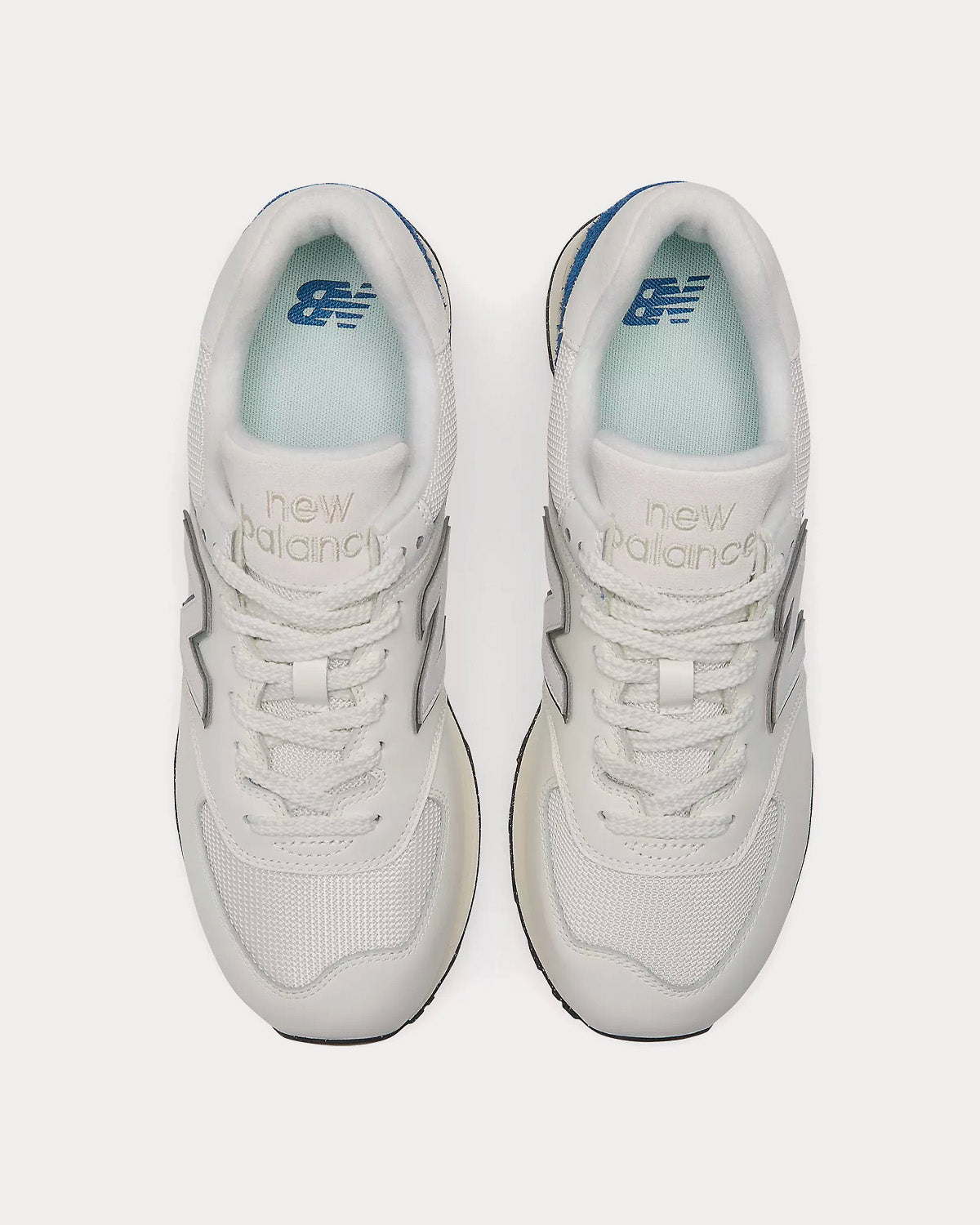 New Balance 574 White / Royal Blue Low Top Sneakers - 2