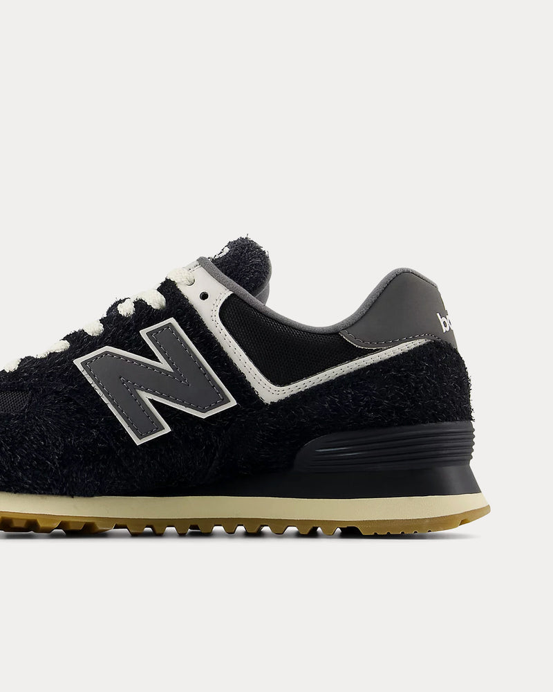 New Balance 574 Black / Green Low Top Sneakers - 5