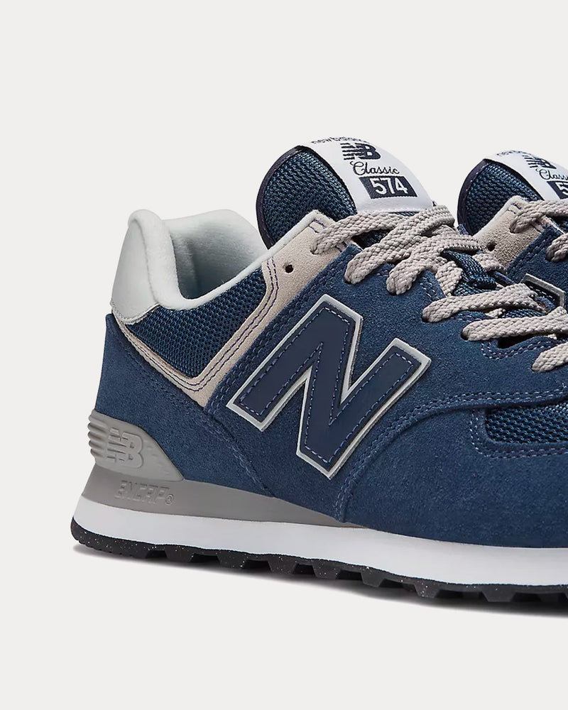 New Balance 574 Navy / White Low Top Sneakers - 2