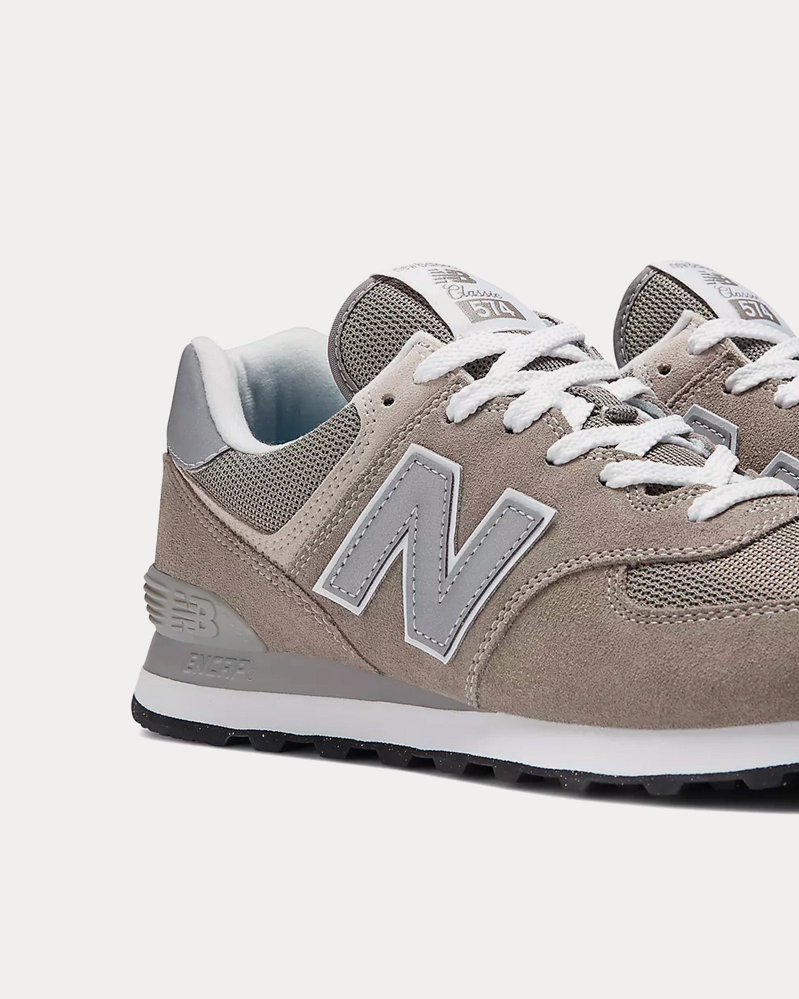 New Balance 574 Core Grey / White Low Top Sneakers - 2