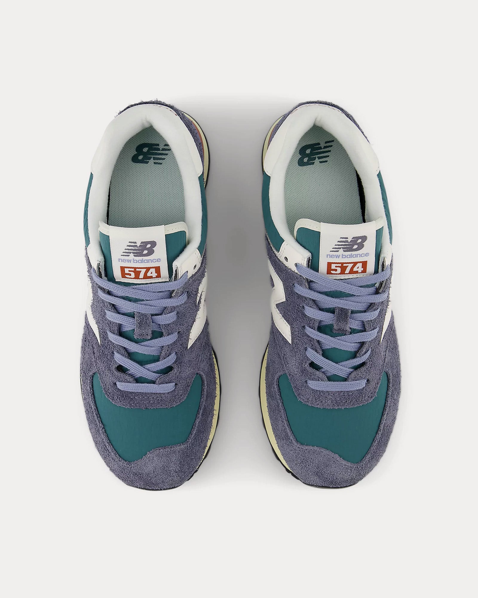 New Balance 574 Dark Arctic Grey / Sea Salt Low Top Sneakers - 2