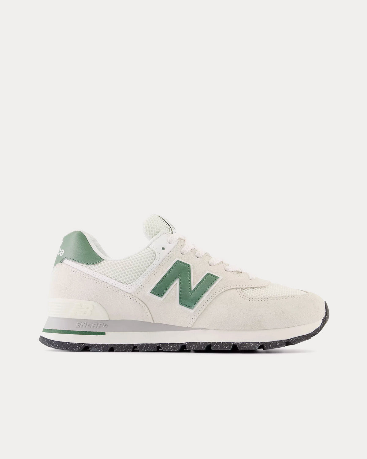 New Balance 574 White / Green Low Top Sneakers - 1