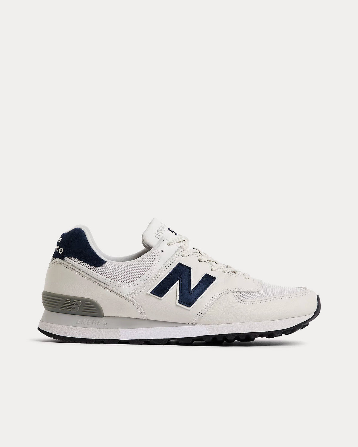 New Balance MADE in UK 576 Off White / Mood Indigo / White Low Top Sneakers - 1