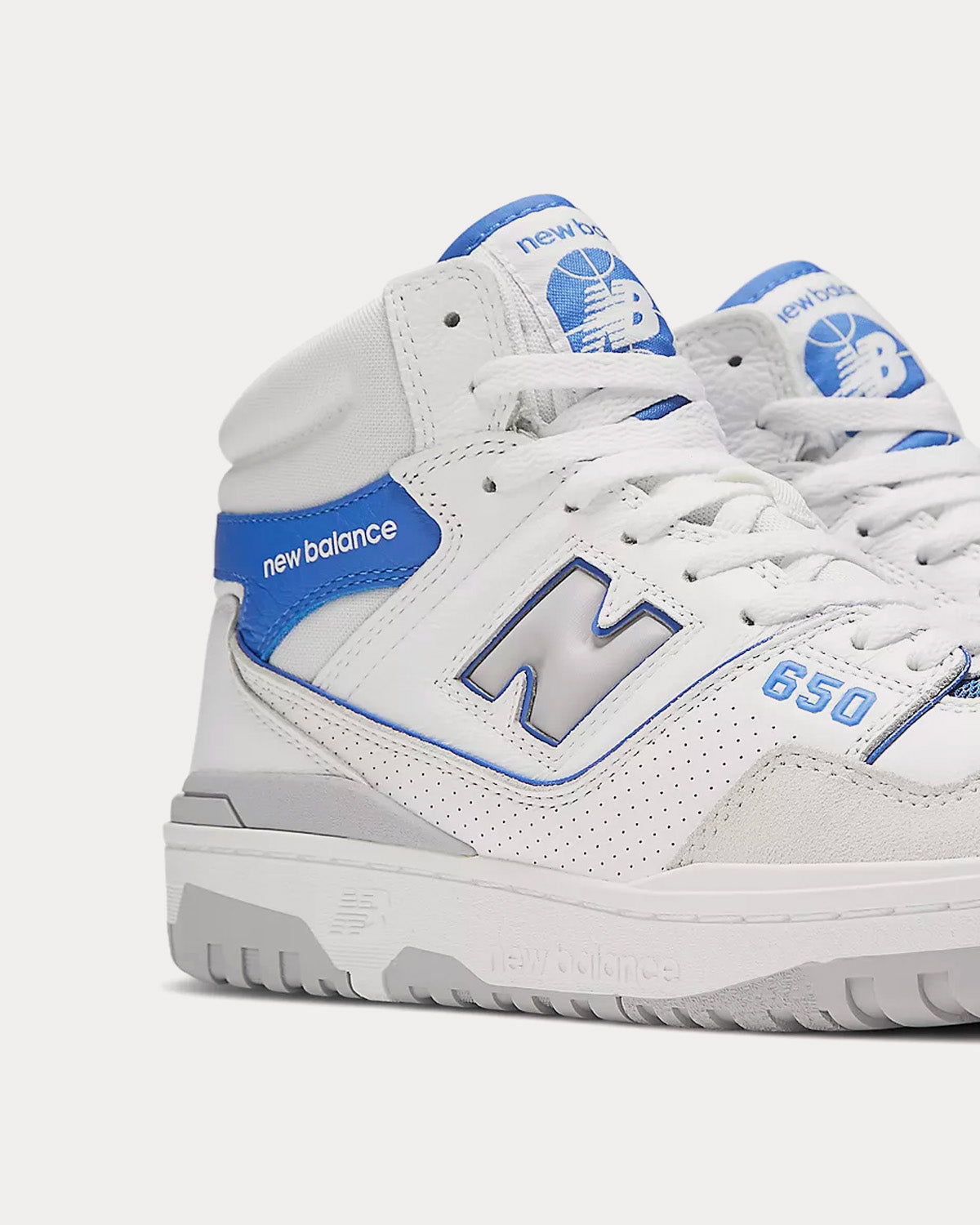 New Balance 650 White / Marine Blue / Angora High Top Sneakers - 4