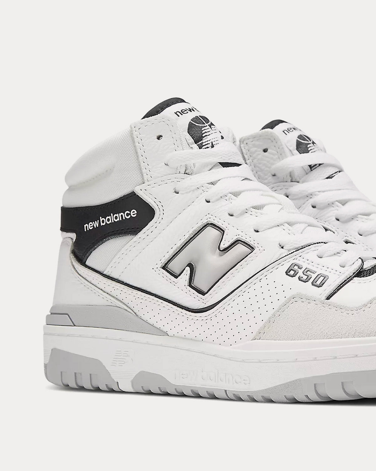 New Balance 650 White / Black / Angora High Top Sneakers - 4