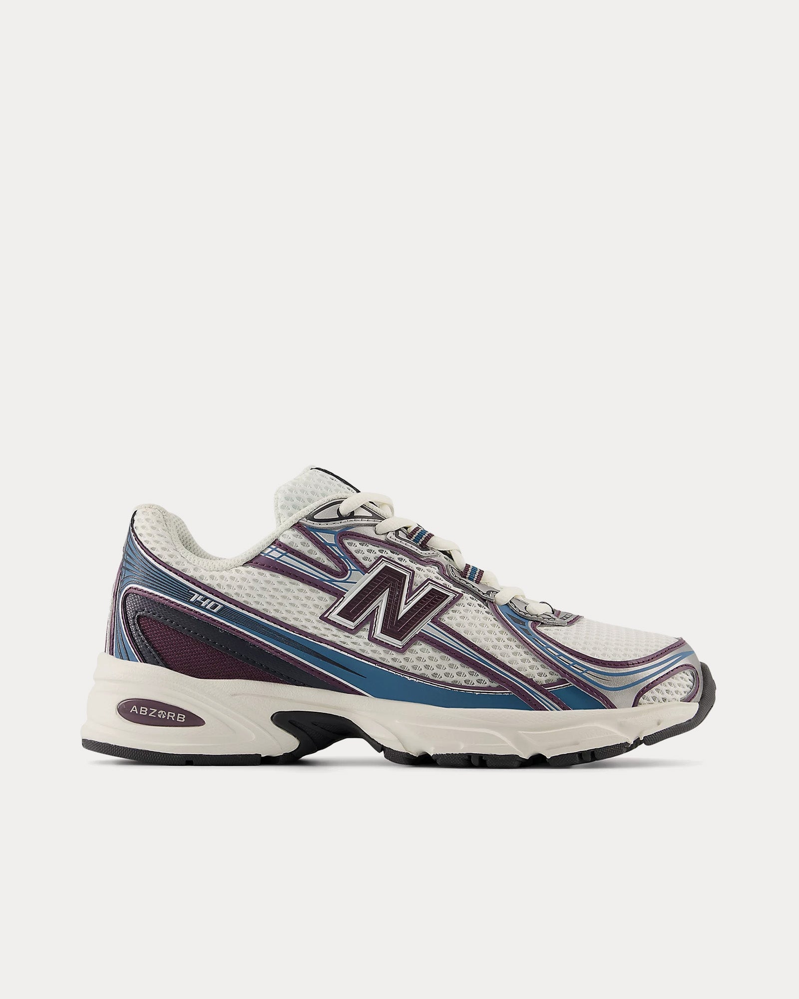 New Balance 740 Sea Salt / Plum Brown / Terrarium Low Top Sneakers - 1