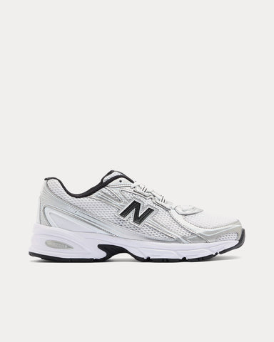 New Balance 740 White / Silver Metallic / Black Low Top Sneakers