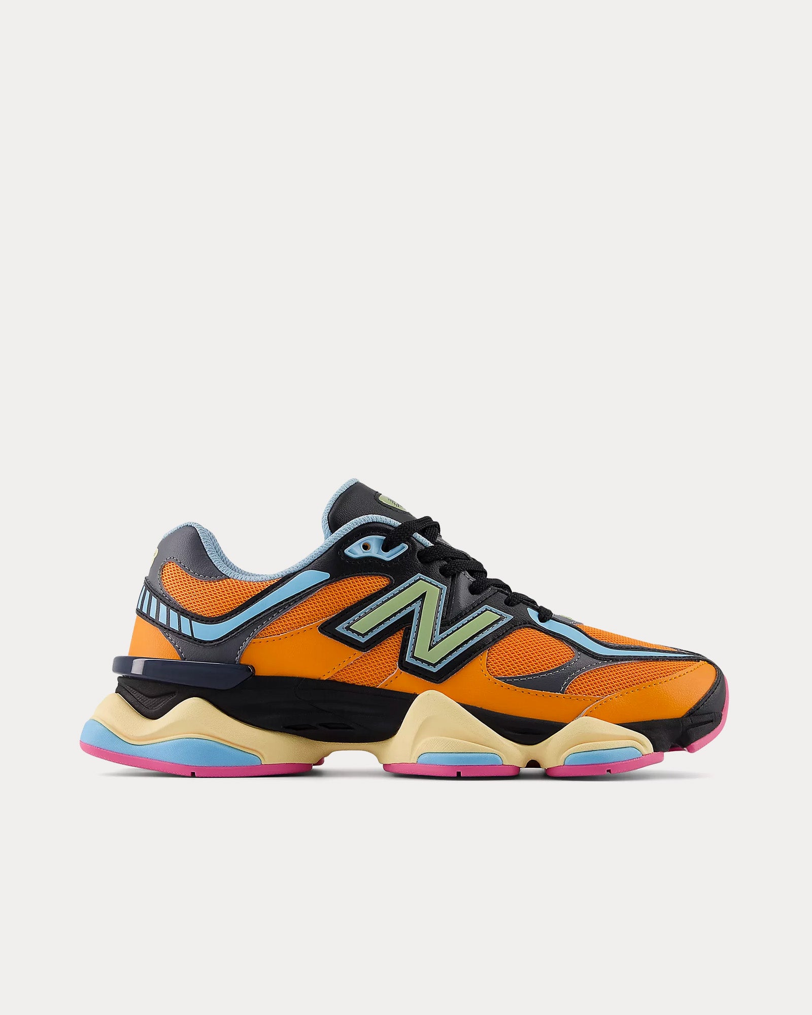 New Balance 9060 Sun Glow / Black / Team Sky Blue Low Top Sneakers - 1