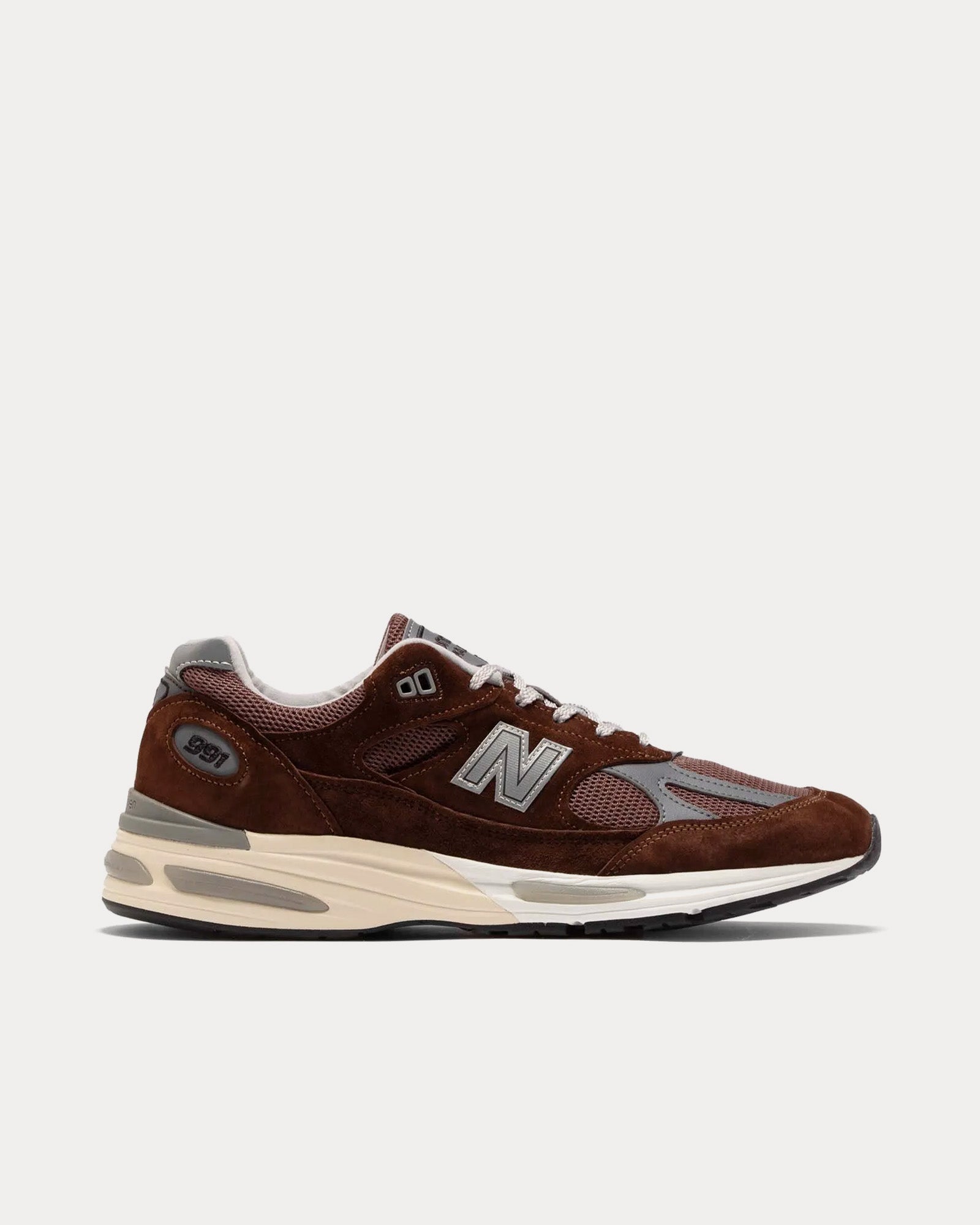 New Balance MADE in UK 991v2 Pinecone / Brown / Smoked Pearl Low Top Sneakers - 1