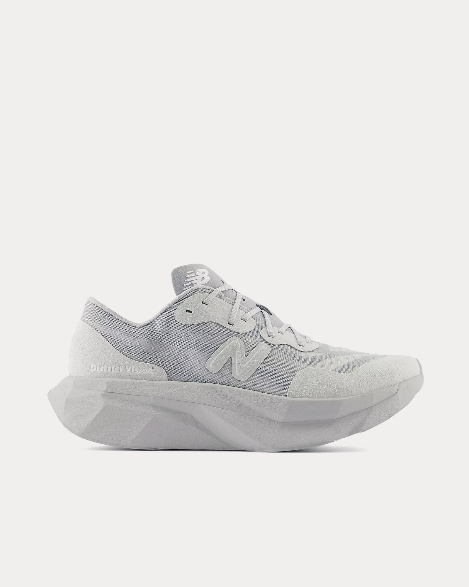 New Balance x District Vision FuelCell SuperComp Elite v4 Aluminum Grey / White Running Shoes - 1