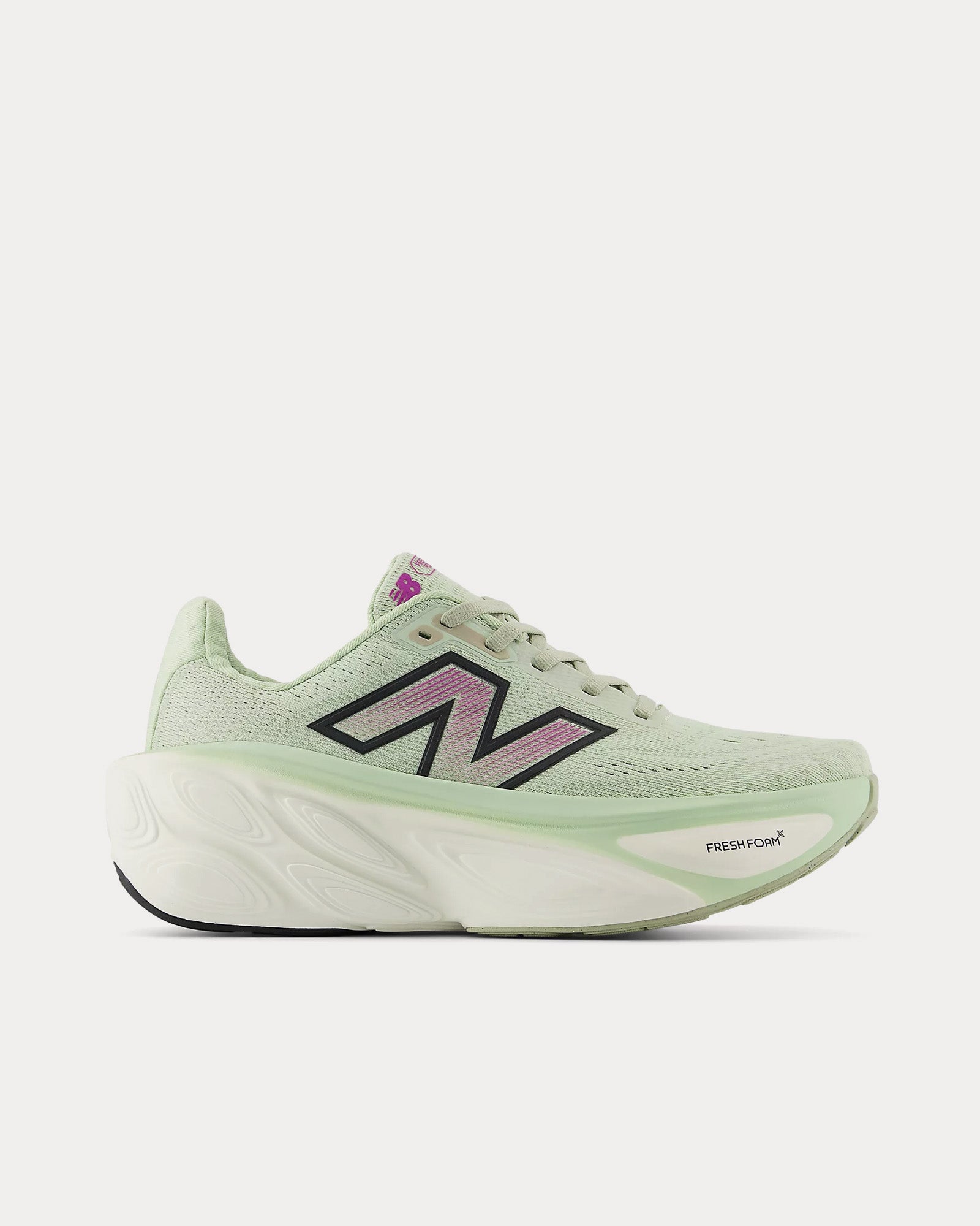 New Balance Fresh Foam X More v5 Natural Mint / Purple Fuchsia / Black Running Shoes - 1