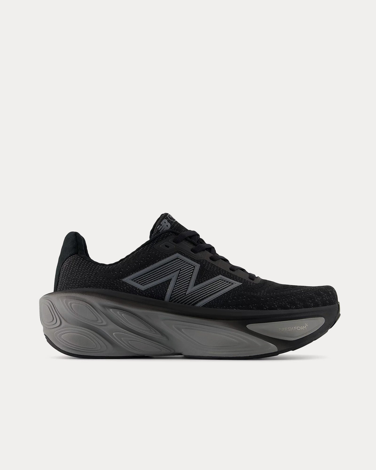 New Balance Fresh Foam X More v5 Black / Linen / Silver Metallic Running Shoes - 1