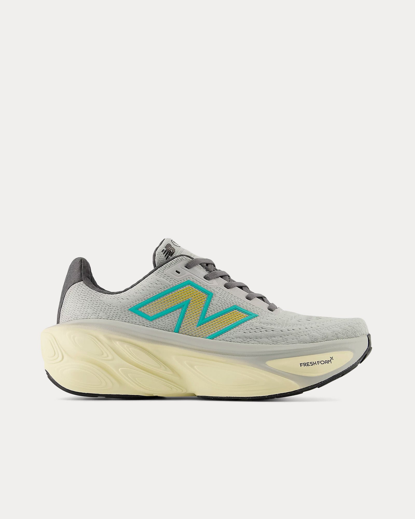 New Balance Fresh Foam X More v5 Brighton Grey / Calcium / Cyber Jade Running Shoes - 1