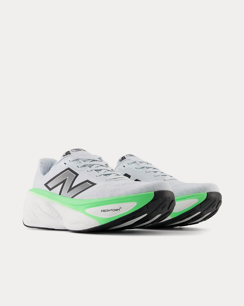 New Balance Fresh Foam X More v5 Ice Blue / Electric Jade / Black Running Shoes - 3