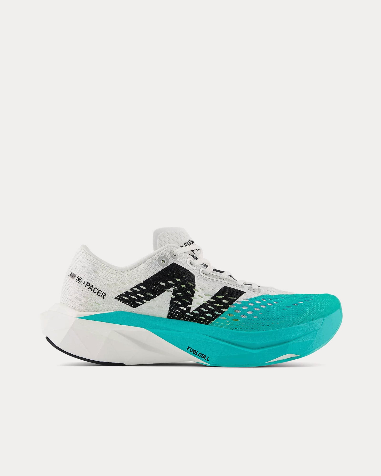 New Balance FuelCell SuperComp Pacer v2 White / Cyber Jade / Black Running Shoes - 1