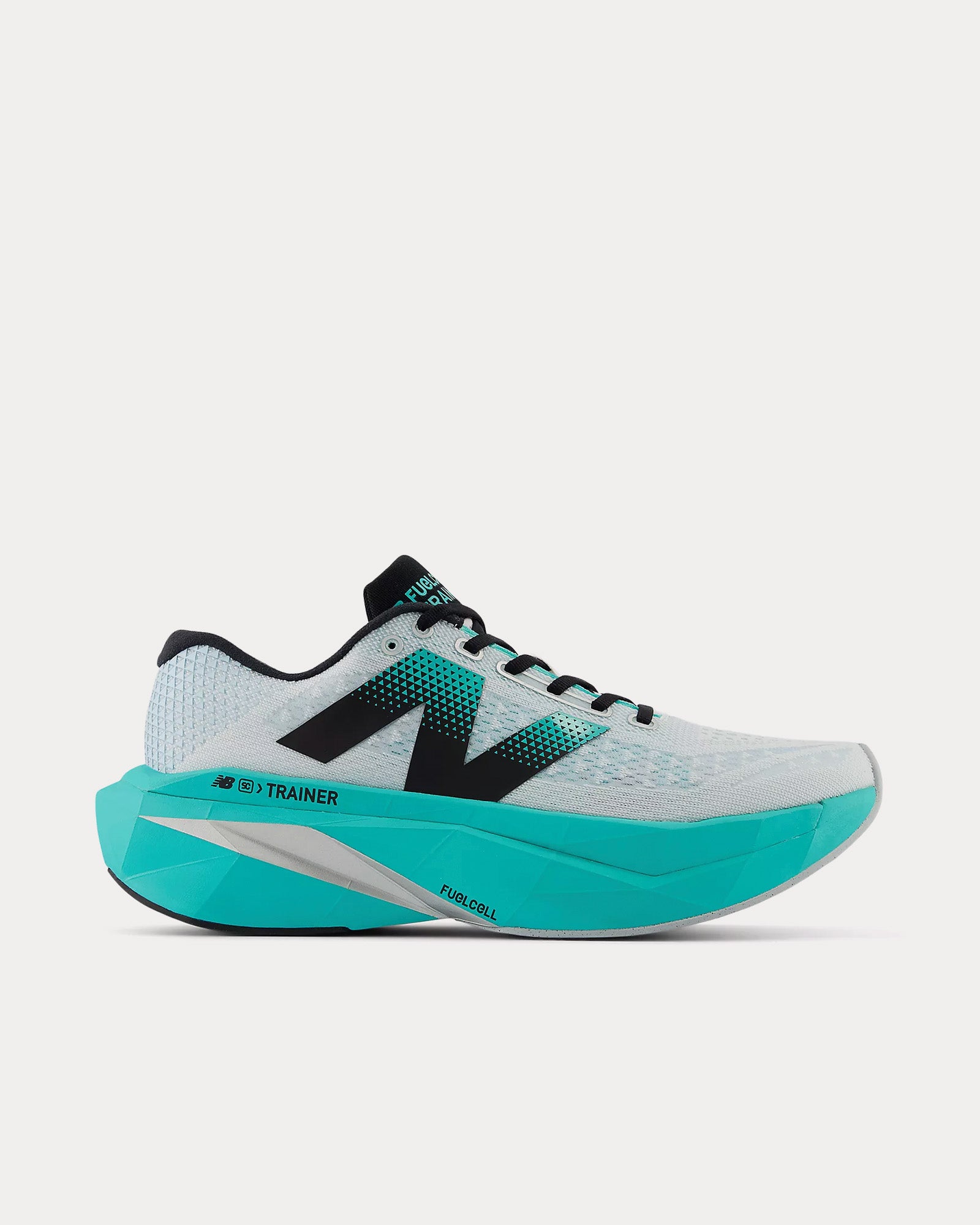 New Balance FuelCell SuperComp Trainer v3 White / Cyber Jade / Silver Metallic Running Shoes - 1