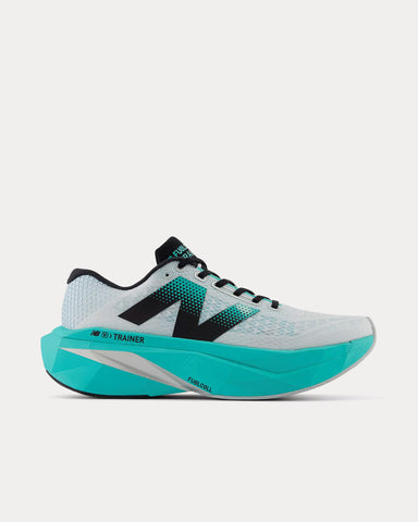 New Balance FuelCell SuperComp Trainer v3 White / Cyber Jade / Silver Metallic Running Shoes