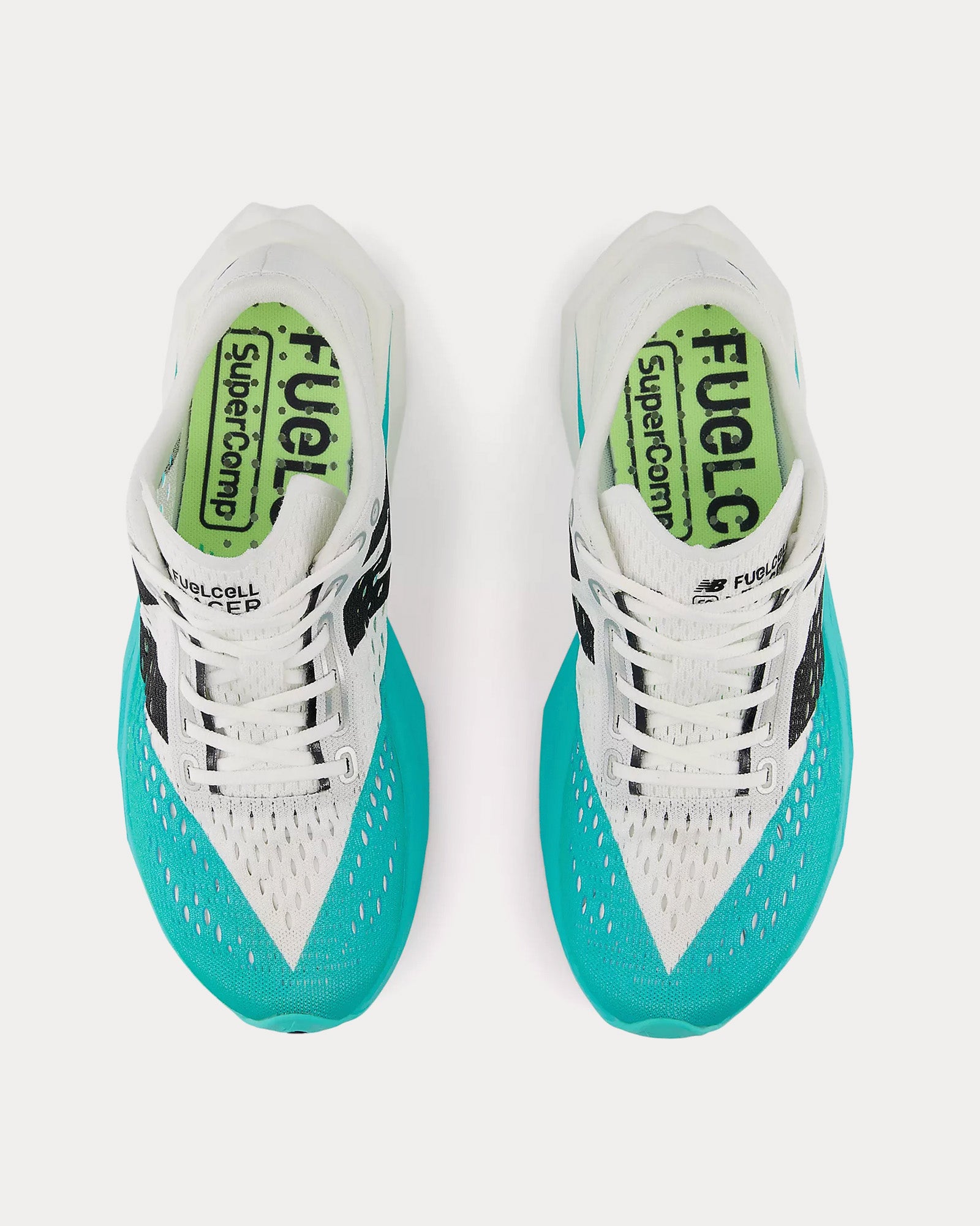 New Balance FuelCell SuperComp Trainer v3 White / Cyber Jade / Silver Metallic Running Shoes - 2