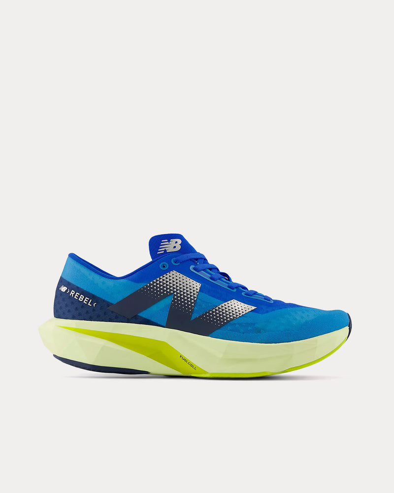 New Balance FuelCell Rebel v4 Spice Blue / Limelight / Blue Oasis Running Shoes - 1