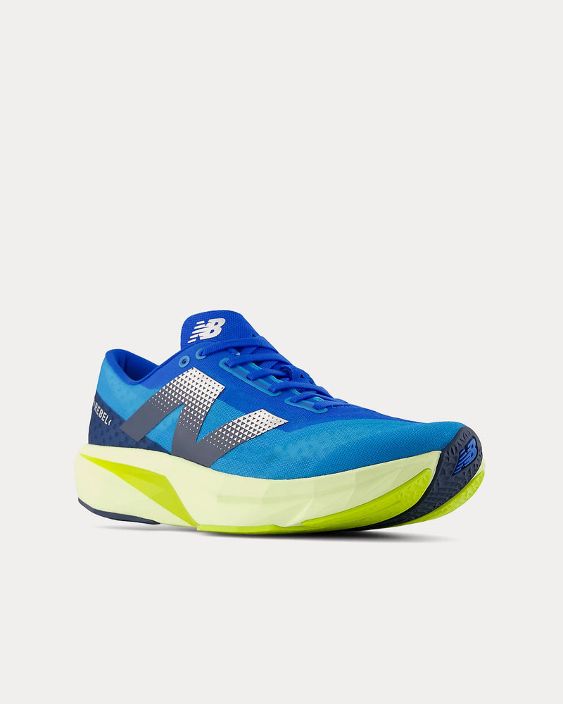 New Balance FuelCell Rebel v4 Spice Blue / Limelight / Blue Oasis Running Shoes - 3