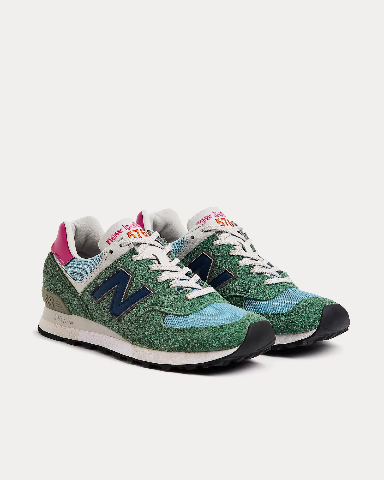 New Balance MADE in UK 576 Green / Stone Blue / Bering Sea Low Top Sneakers - 3