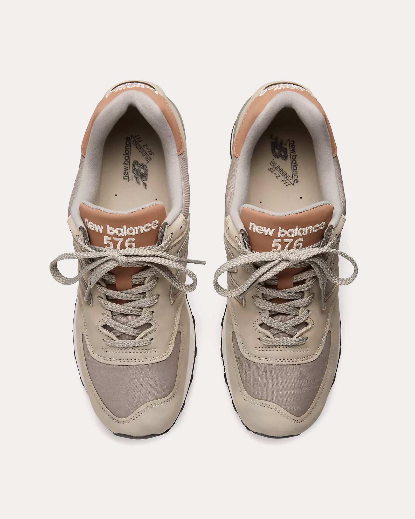 New Balance MADE in UK 576 Nostalgic Sepia Moonstruck / Elephant Skin Coco Mocca Low Top Sneakers - 2