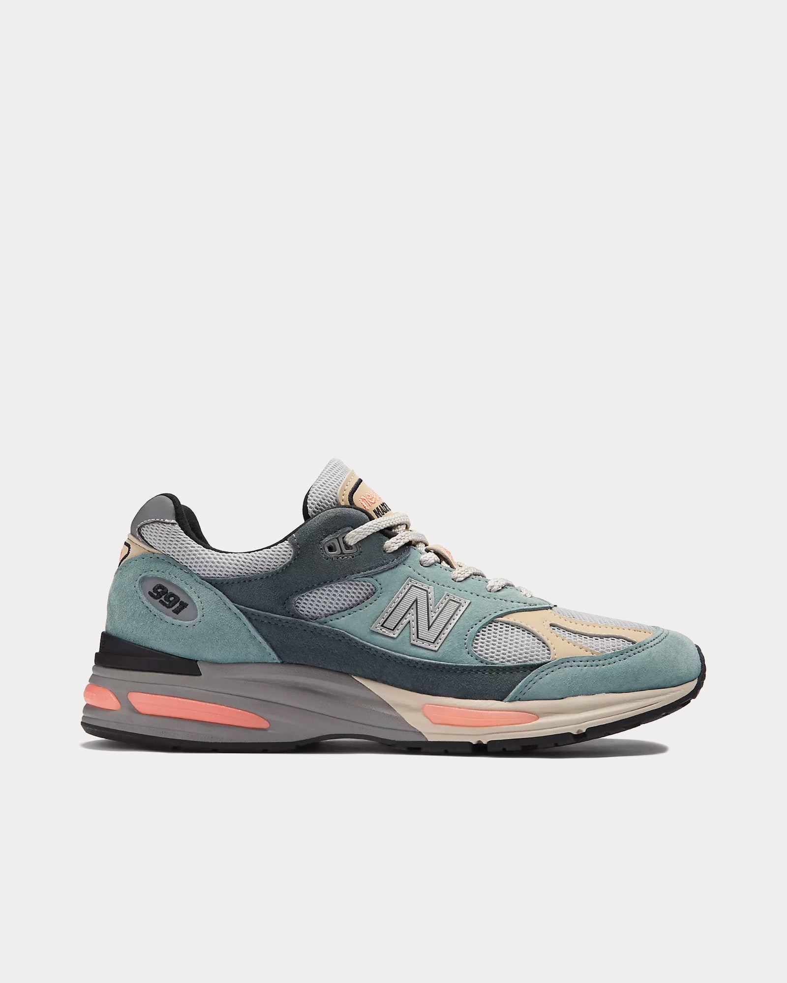 New Balance - MADE in UK 991v2 Silver Blue / Turbulence / Quiet Gray Low Top Sneakers