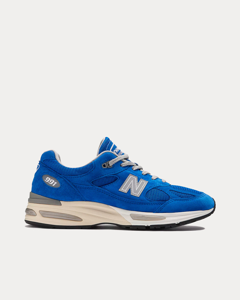 New Balance MADE in UK 991v2 Brights Revival Dazzling Blue / Silver / Alloy Low Top Sneakers - 1