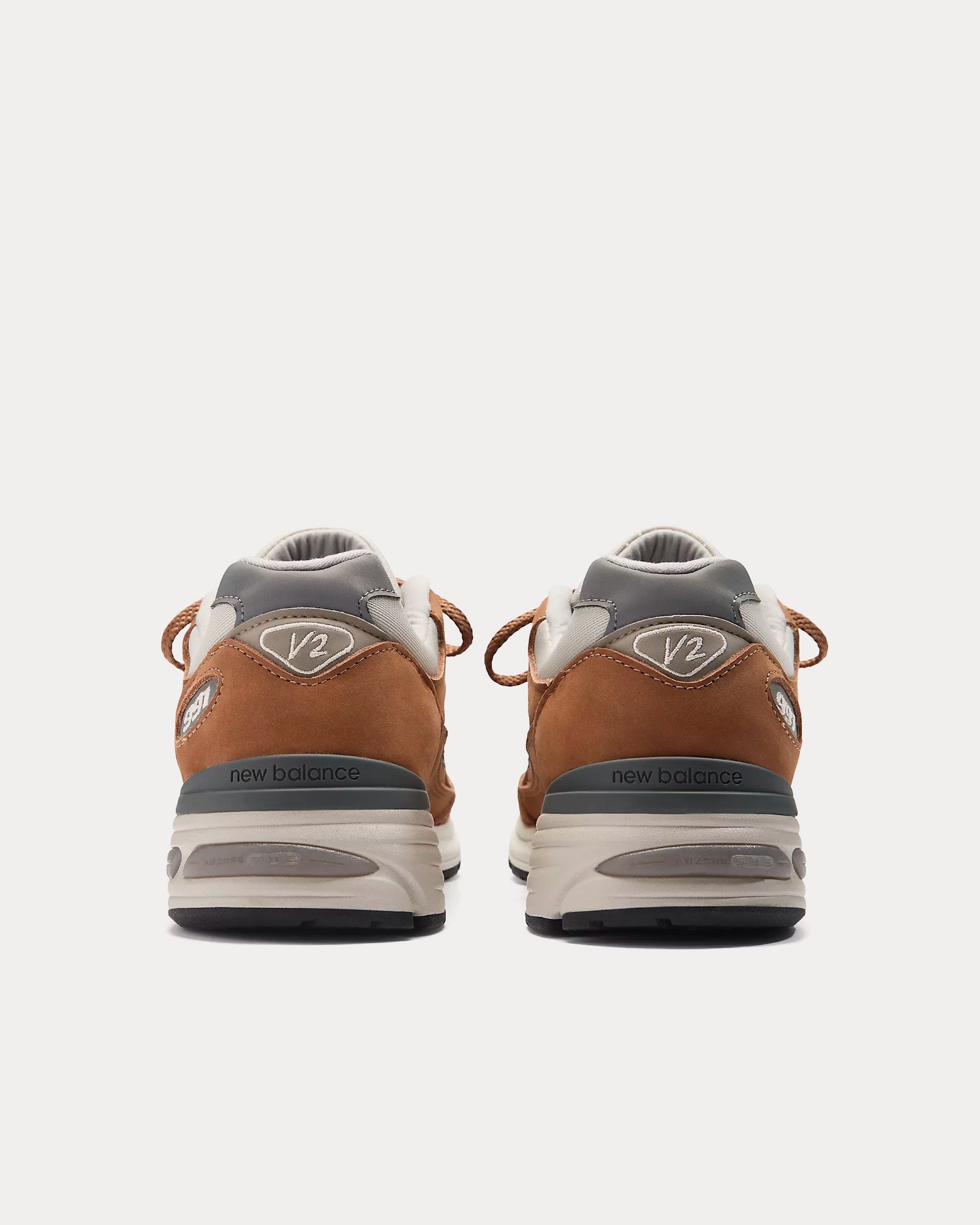 New Balance MADE in UK 991v2 Nostalgic Sepia Coco Mocca / Rainy Day / Flint Gray Low Top Sneakers - 4