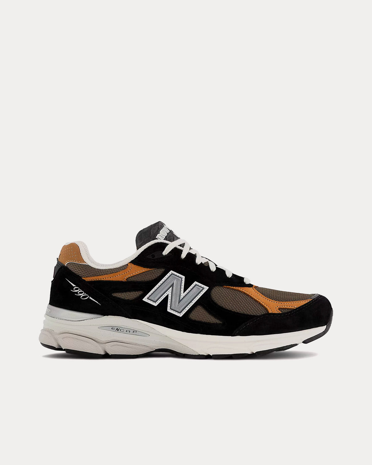 New Balance MADE in USA 990v3 Black / Tan Low Top Sneakers - 1