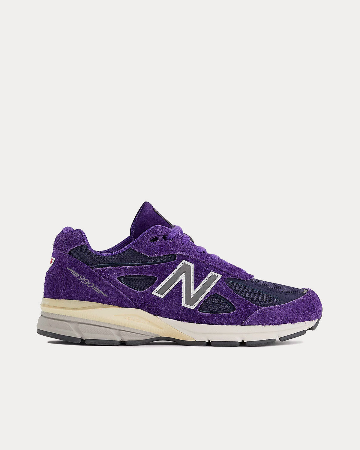 New Balance 990v4 Suede Plum / Silver Low Top Sneakers - 1