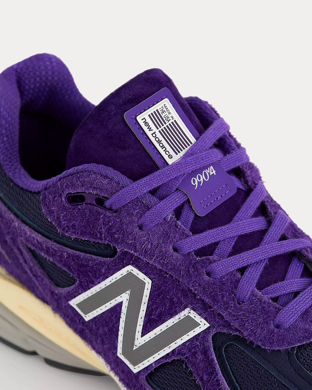 New Balance 990v4 Suede Plum / Silver Low Top Sneakers - 5