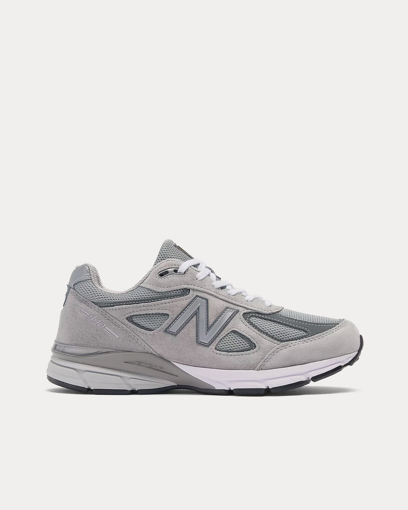 New Balance Made in USA 990v4 Core Grey / Silver Low Top Sneakers - 1