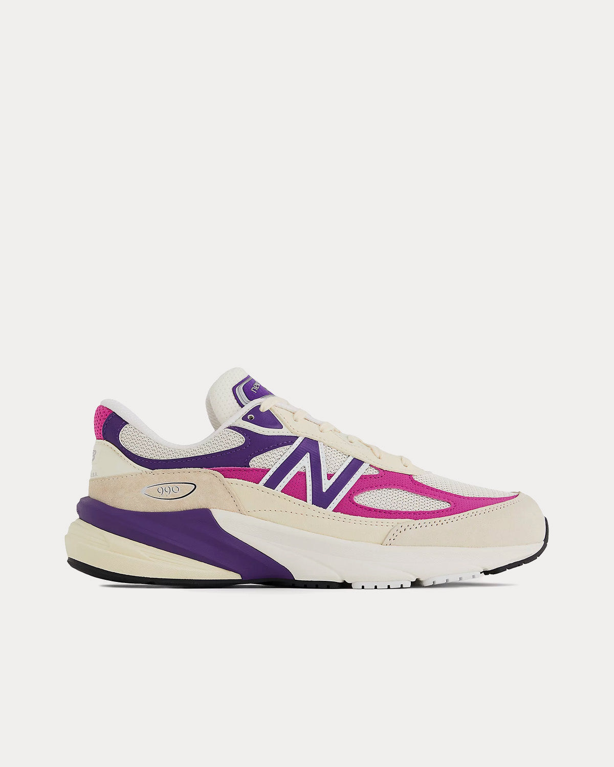 New Balance Made in USA 990v6 Limestone / Magenta Low Top Sneakers - 1