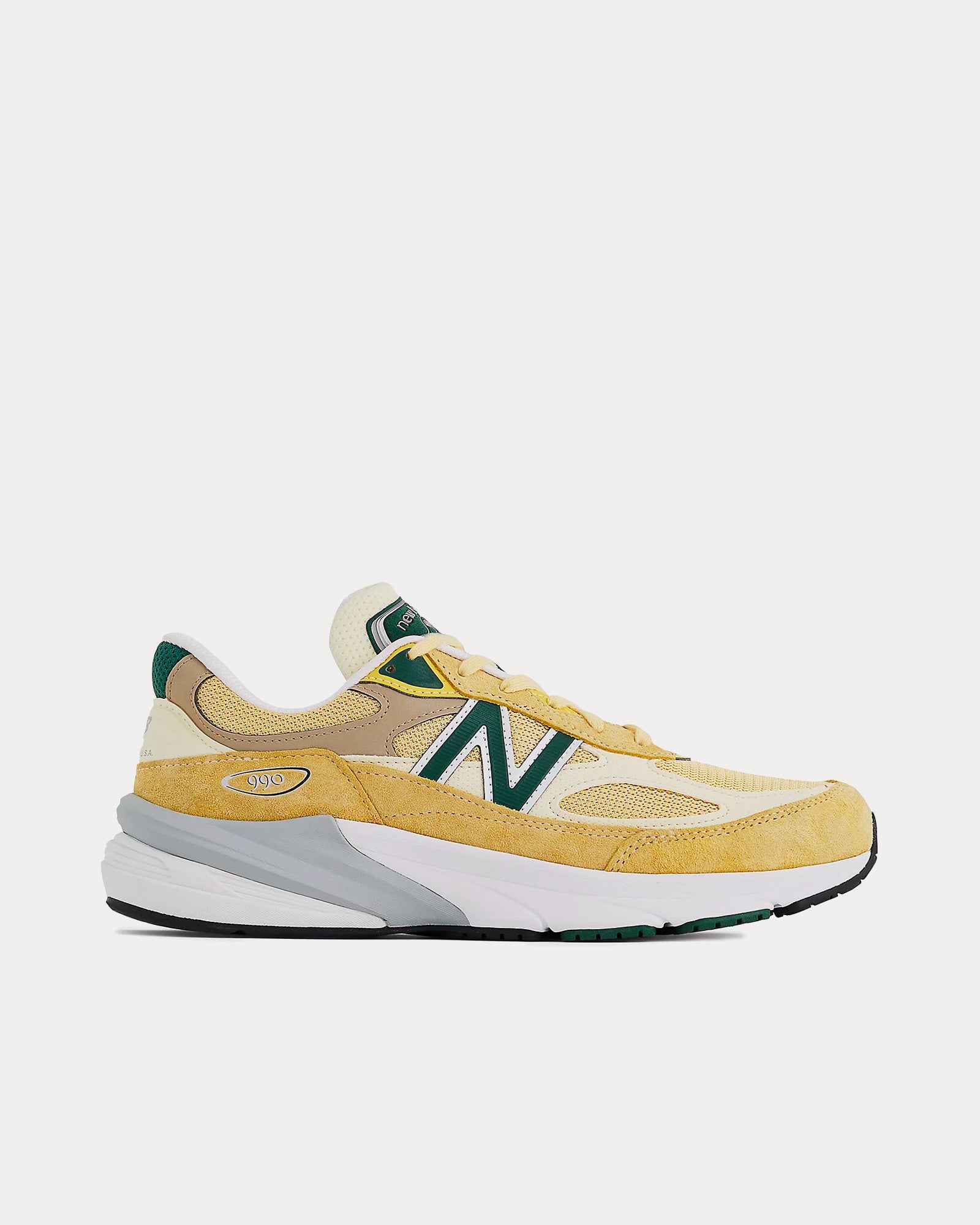 New Balance Made in USA 990v6 Sulphur / Green Low Top Sneakers
