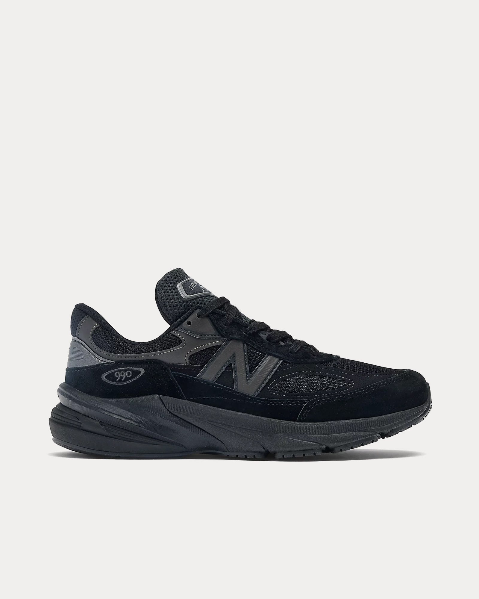 New Balance Made in USA 990v6 Triple Black Low Top Sneakers - 1