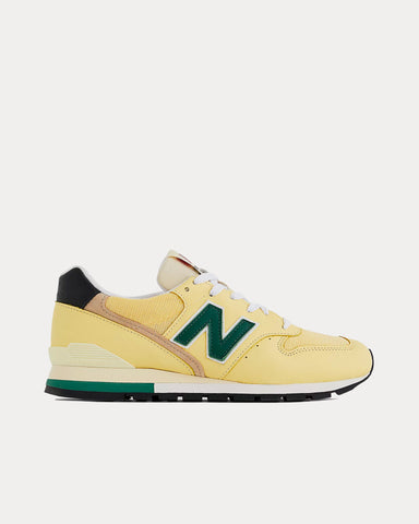 New Balance Made in USA 996 Sulphur / Forest Green Low Top Sneakers