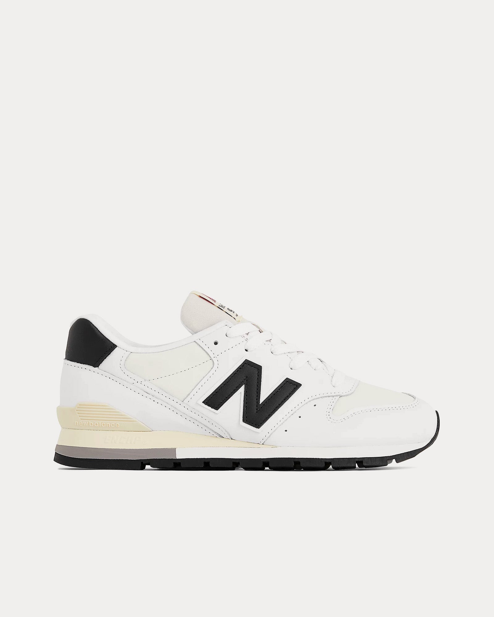 New Balance Made in USA 996 White / Black Low Top Sneakers - 1