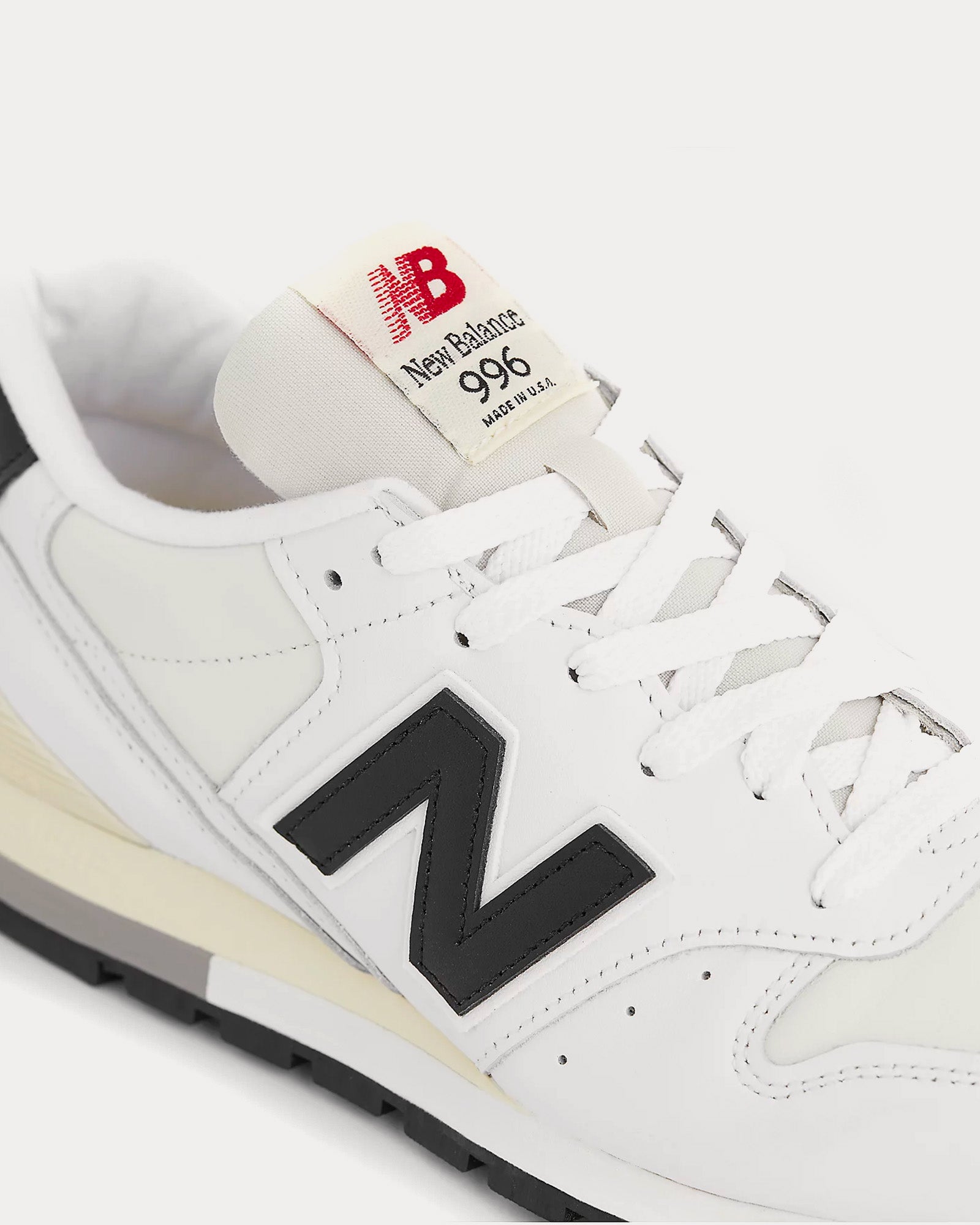 New Balance Made in USA 996 White / Black Low Top Sneakers - 4