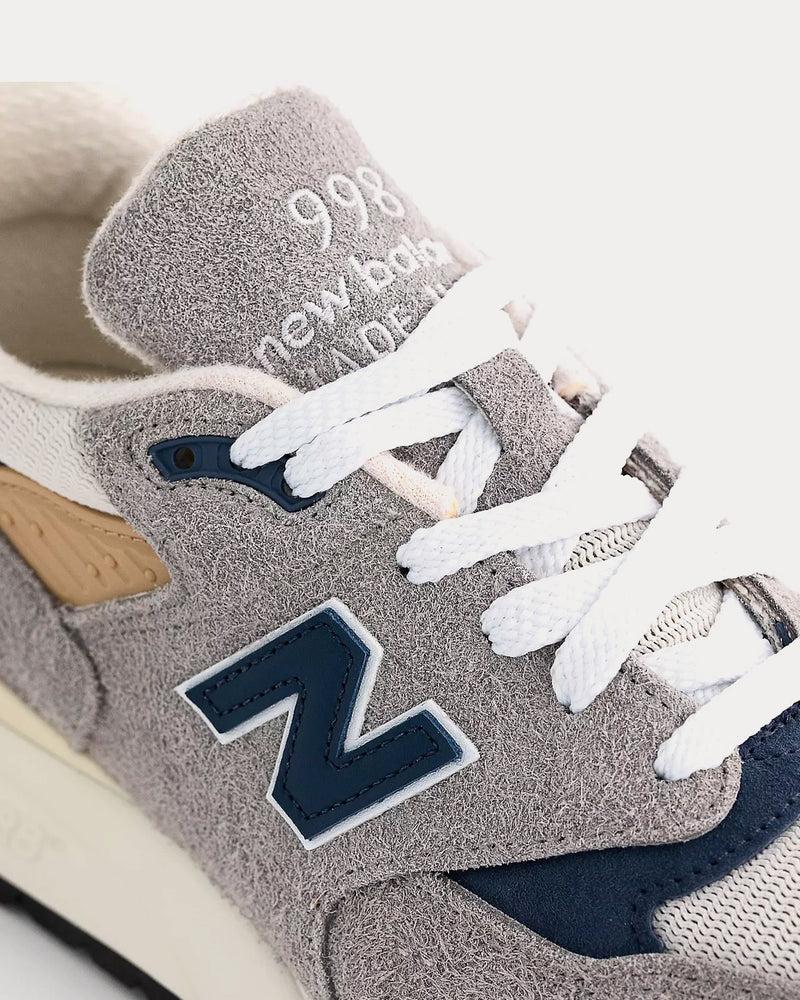 New Balance Made in USA 998 'Grey Day' Marblehead / Vintage Indigo Low Top Sneakers - 5