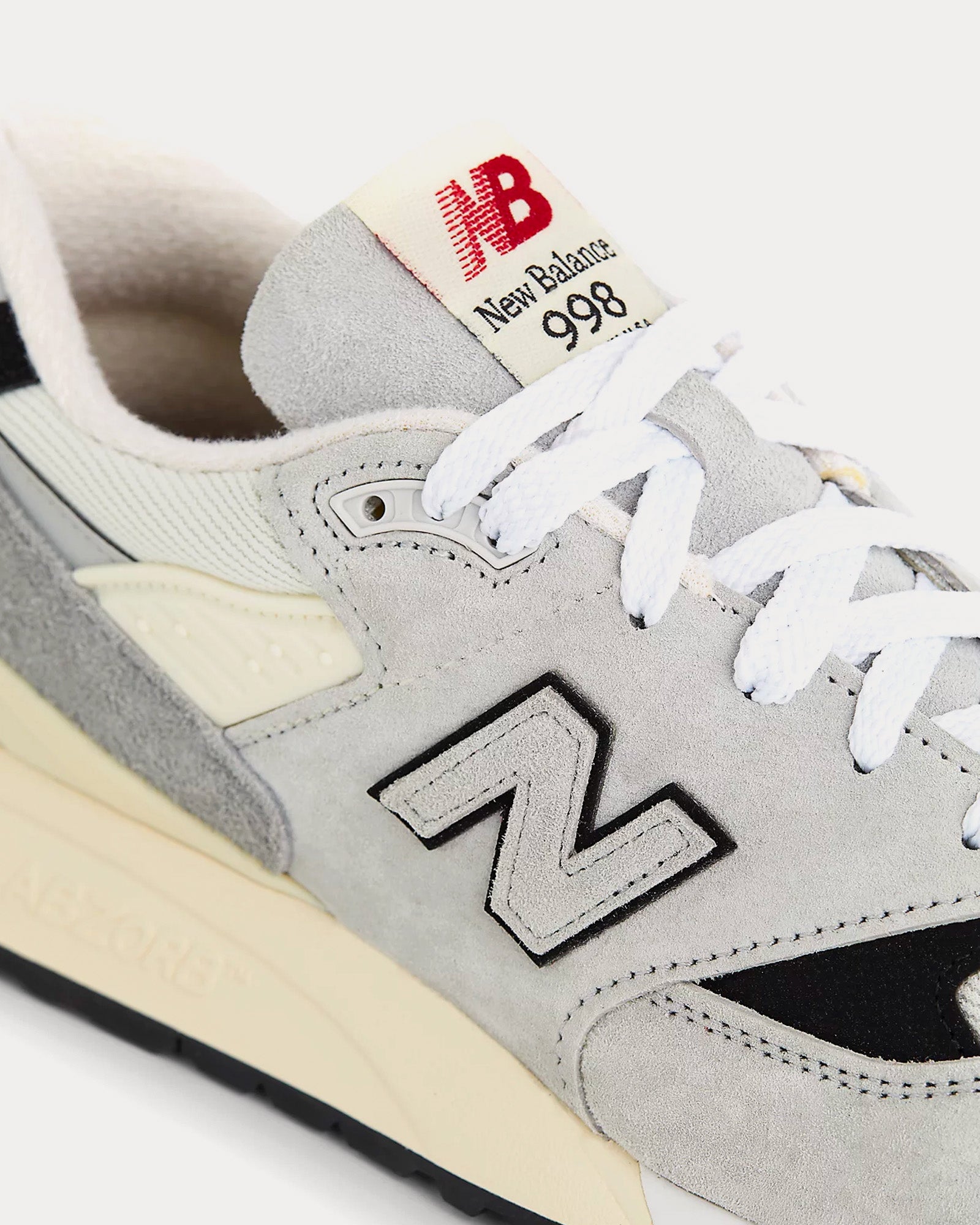 New Balance Made in USA 998 Grey / Black Low Top Sneakers - 4