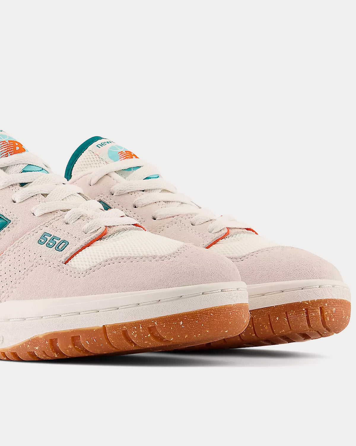 New Balance 550 Sea Salt / Verdigris / Poppy Low Top Sneakers - 2