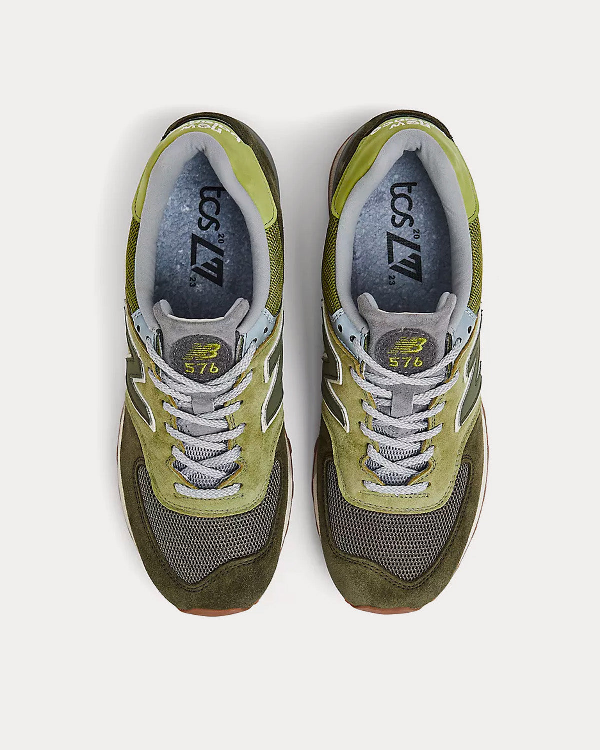 New Balance MADE in UK 576 TCS London Marathon Grape Leaf / Cactus / Olive Low Top Sneakers - 2