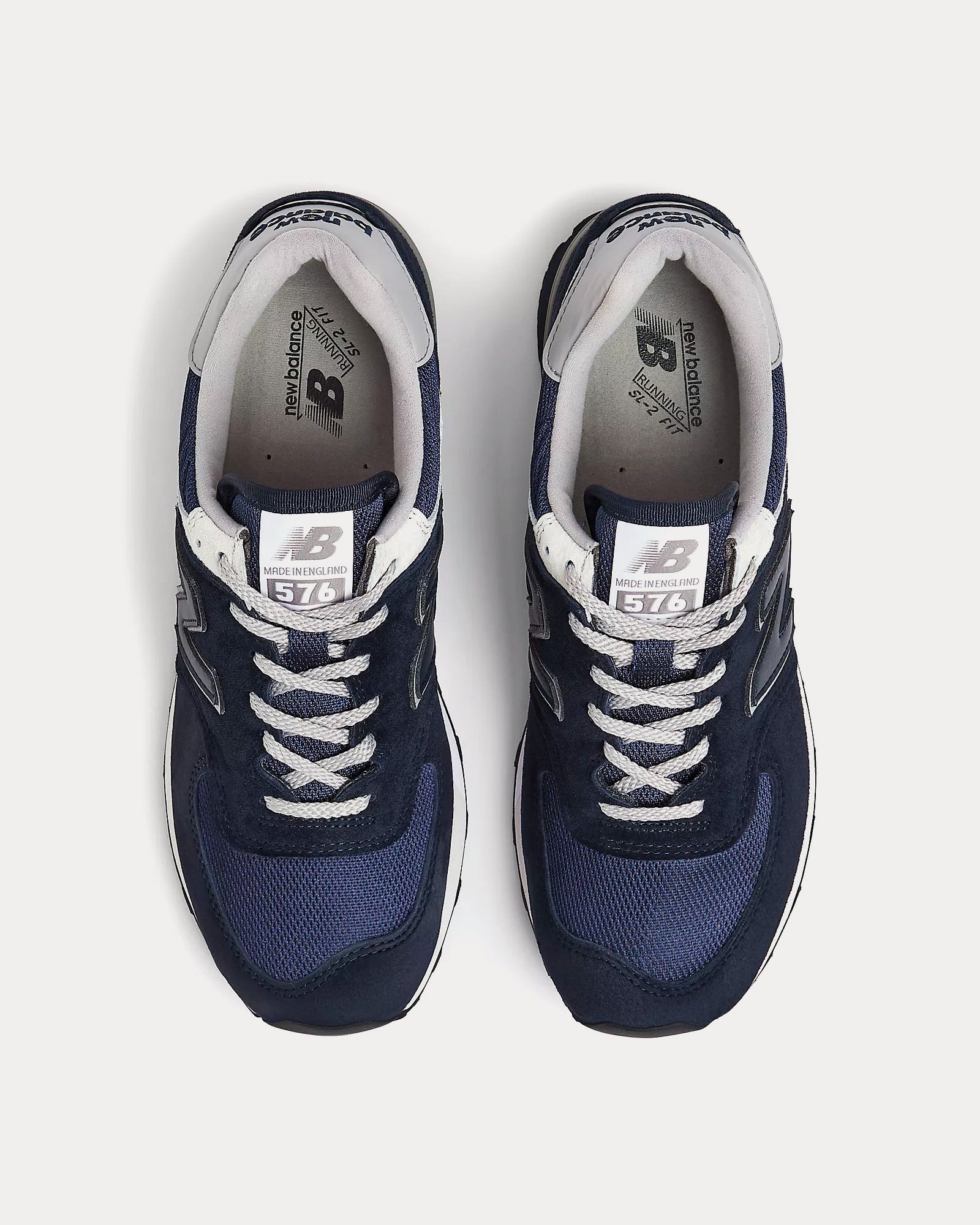 New Balance MADE in UK 576 Dark Navy / Mood Indigo / Alloy Low Top Sneakers - 2