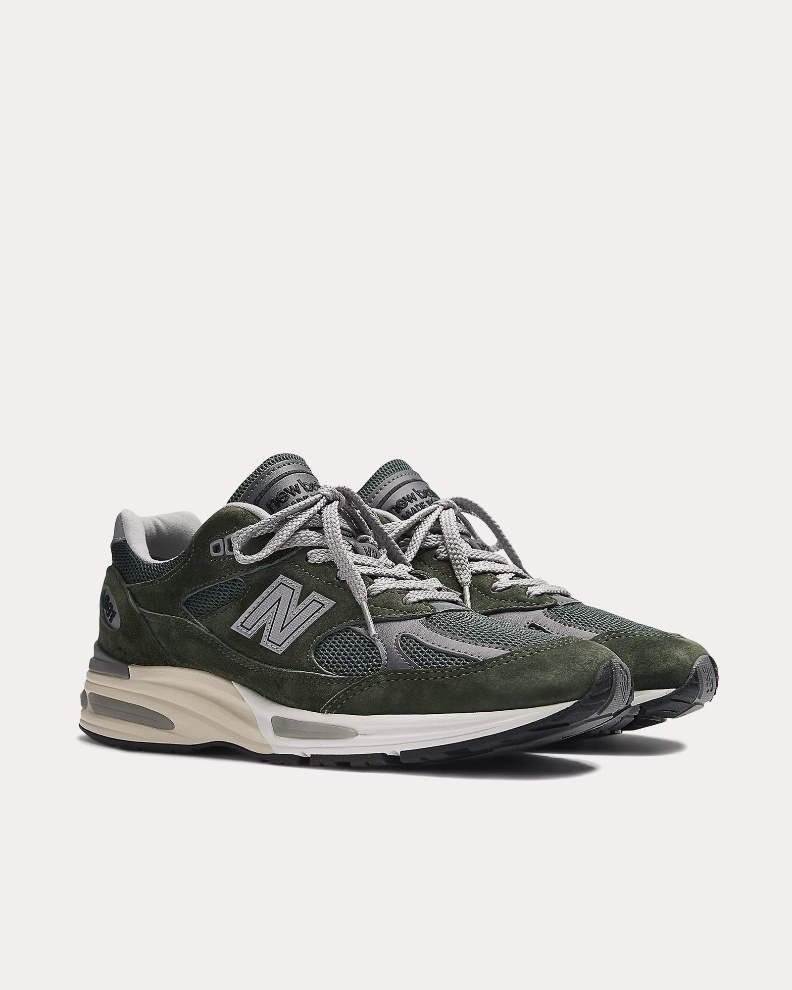 New Balance MADE in UK 991v2 Kombu Green / Black Forest / Smoked Pearl Low Top Sneakers - 3