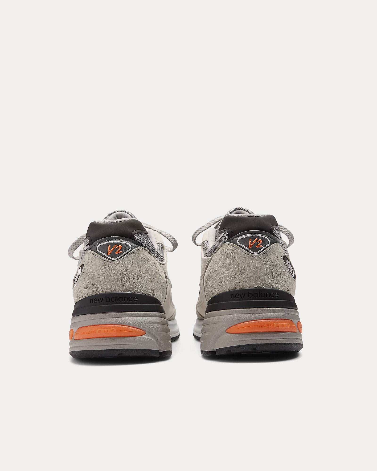 New Balance MADE in UK 991v2 'Winter Flare' Pelican / Abbey Stone / Persimmon Orange Low Top Sneakers - 4