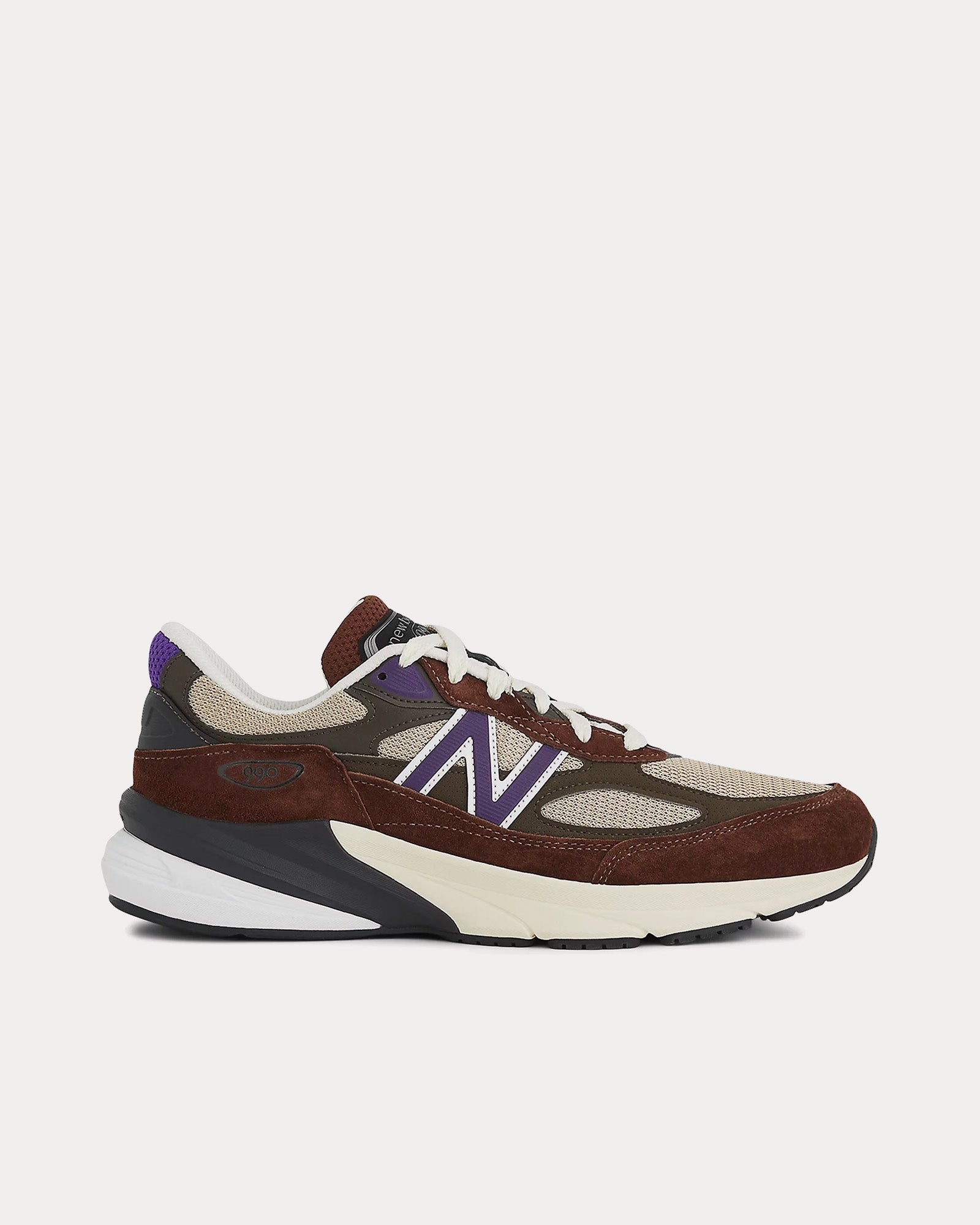 New Balance Made in USA 990v6 Rich Oak / Cosmic Grape Low Top Sneakers - 1